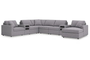 Modmax Granite 8-Piece Sectional with Audio System and Chaise -   - Lara Furniture