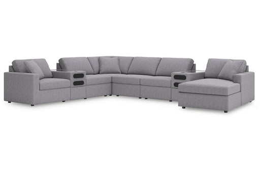 Modmax Granite 8-Piece Sectional with Audio System and Chaise -   - Lara Furniture