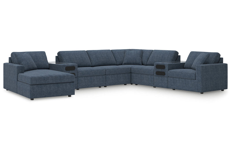 Modmax Ink 8-Piece Sectional with Audio System and Chaise -   - Lara Furniture