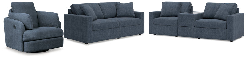 Modmax Sofa, Loveseat and Recliner in Ink from Ashley - Lara Furniture