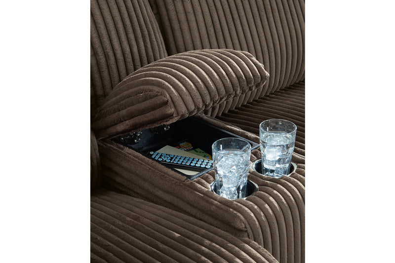 Top Tier Chocolate 6-Piece Reclining Sectional with Chaise -  Ashley - Lara Furniture