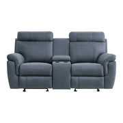 9301BUE*2 2pc Set: Sofa, Love - 9301BUE*2