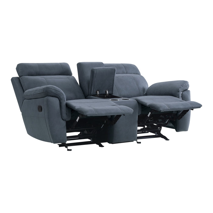 9301BUE*2 2pc Set: Sofa, Love - 9301BUE*2