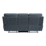 9301BUE-3 Double Reclining Sofa with Center Drop-Down Cup Holders - 9301BUE-3