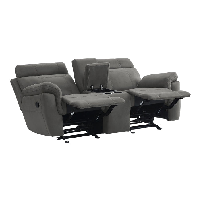 9301GRY*2 2pc Set: Sofa, Love - 9301GRY*2