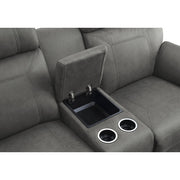 9301GRY*2 2pc Set: Sofa, Love - 9301GRY*2