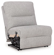 Acklen Place Pewter 6-Piece Power Reclining Sectional and Power Recliner from Ashley - Lara Furniture