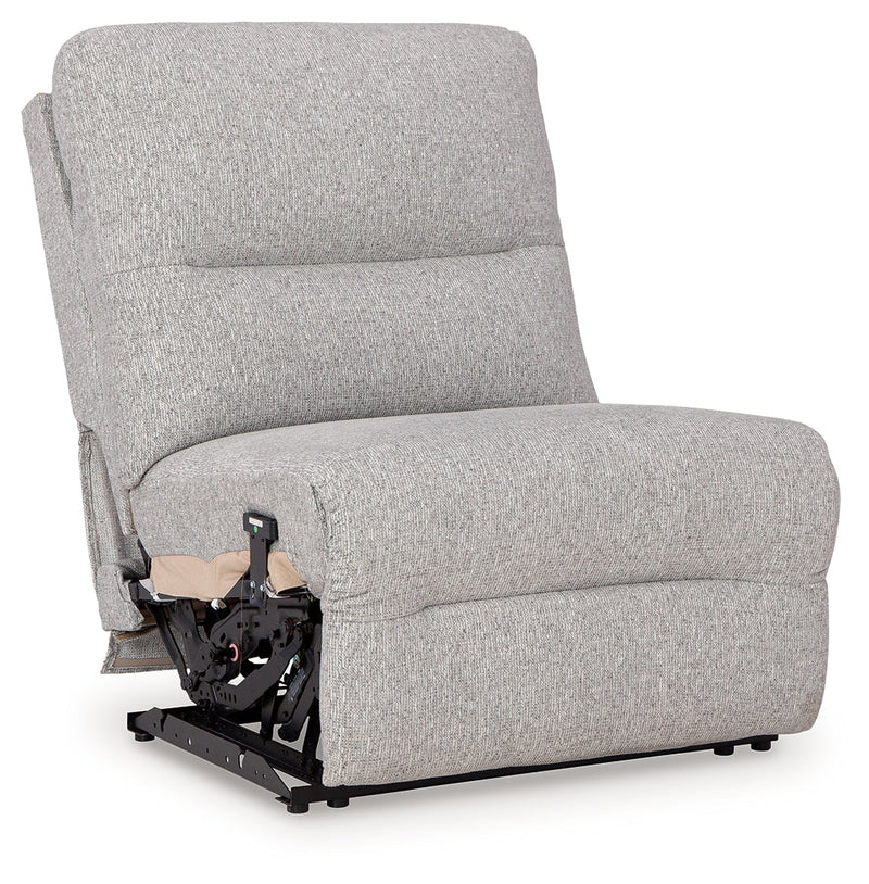 Acklen Place Pewter 6-Piece Power Reclining Sectional and Power Recliner from Ashley - Lara Furniture