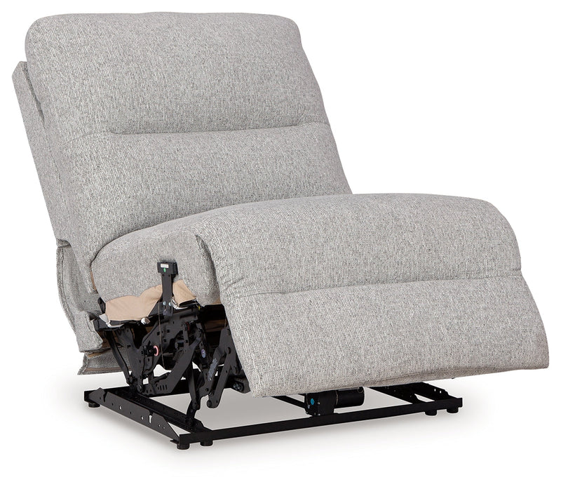 Acklen Place Pewter 6-Piece Power Reclining Sectional and Power Recliner from Ashley - Lara Furniture