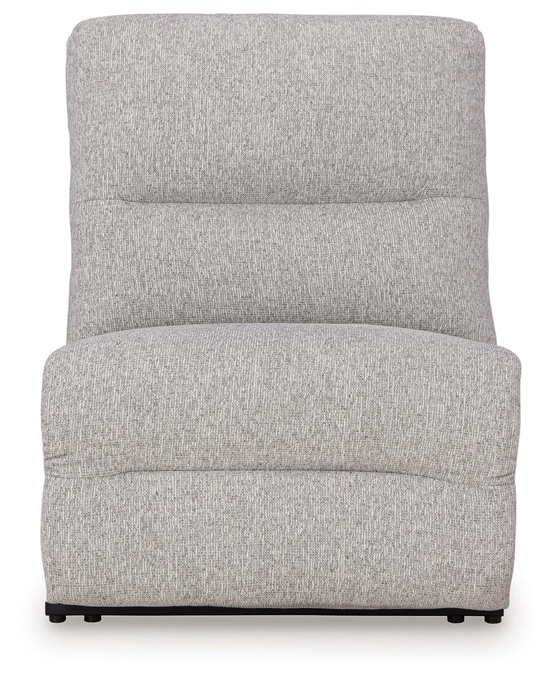 Acklen Place Pewter 6-Piece Power Reclining Sectional and Power Recliner from Ashley - Lara Furniture
