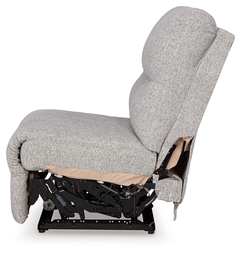Acklen Place Pewter 6-Piece Power Reclining Sectional and Power Recliner from Ashley - Lara Furniture