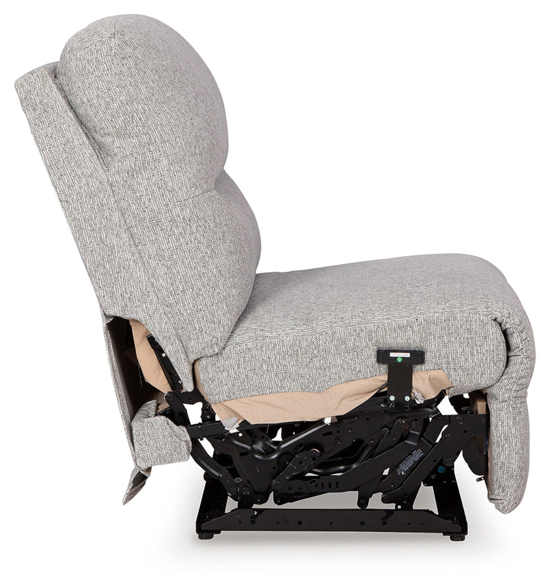 Acklen Place Pewter 6-Piece Power Reclining Sectional and Power Recliner from Ashley - Lara Furniture