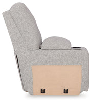 Acklen Place Pewter 6-Piece Power Reclining Sectional and Power Recliner from Ashley - Lara Furniture