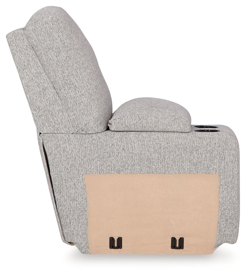 Acklen Place Pewter 6-Piece Power Reclining Sectional and Power Recliner from Ashley - Lara Furniture