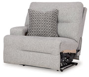 Acklen Place Pewter 6-Piece Power Reclining Sectional and Power Recliner from Ashley - Lara Furniture