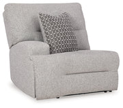 Acklen Place Pewter 6-Piece Power Reclining Sectional and Power Recliner from Ashley - Lara Furniture