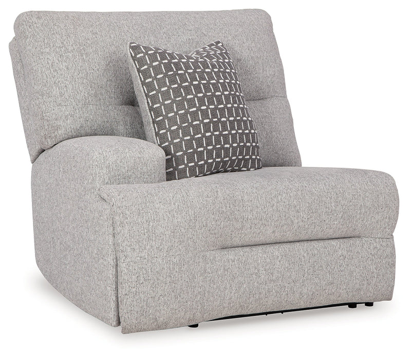Acklen Place Pewter 6-Piece Power Reclining Sectional and Power Recliner from Ashley - Lara Furniture
