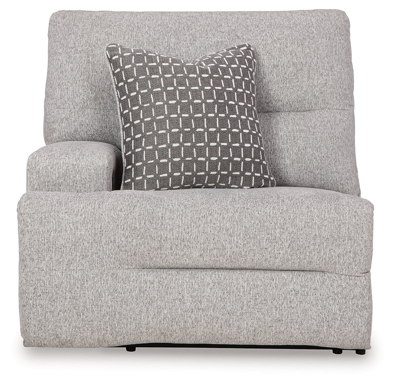 Acklen Place Pewter 6-Piece Power Reclining Sectional and Power Recliner from Ashley - Lara Furniture