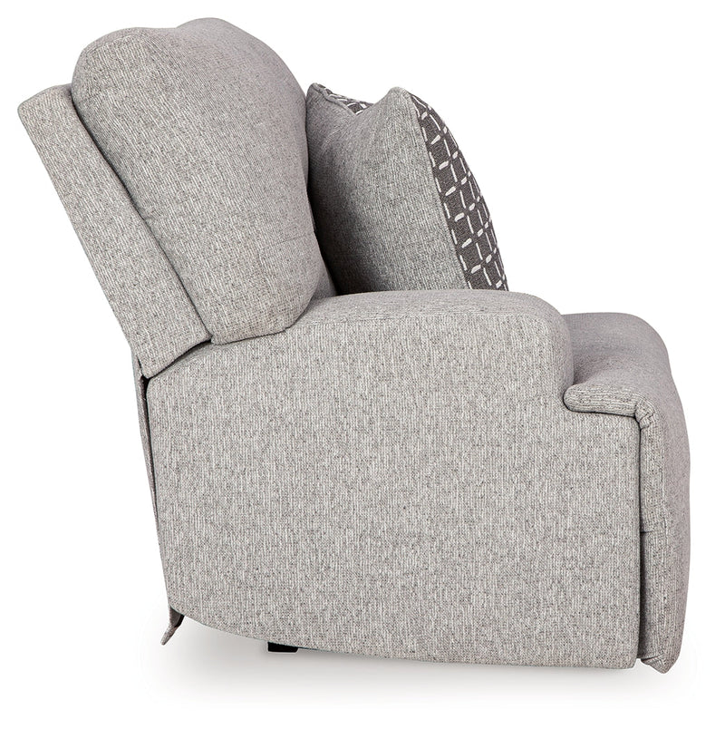 Acklen Place Pewter 6-Piece Power Reclining Sectional and Power Recliner from Ashley - Lara Furniture
