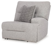 Acklen Place Pewter 6-Piece Power Reclining Sectional and Power Recliner from Ashley - Lara Furniture