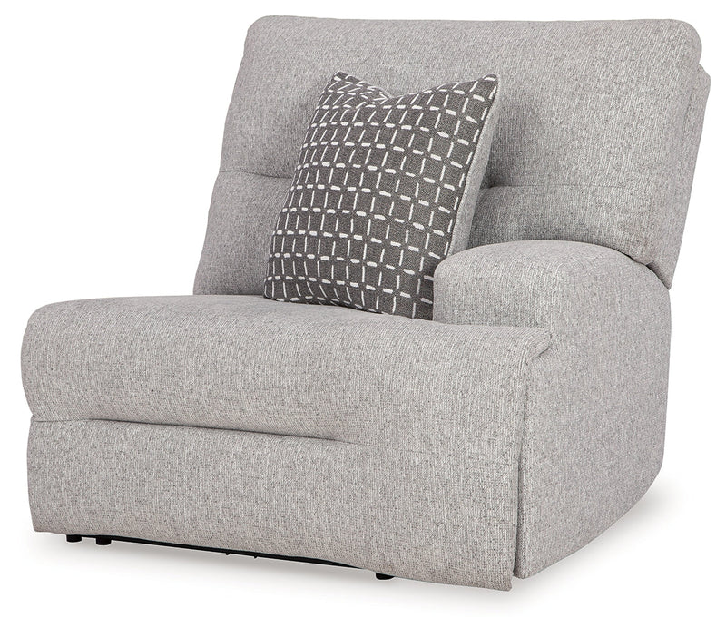 Acklen Place Pewter 6-Piece Power Reclining Sectional and Power Recliner from Ashley - Lara Furniture