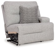 Acklen Place Pewter 6-Piece Power Reclining Sectional and Power Recliner from Ashley - Lara Furniture