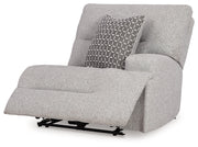 Acklen Place Pewter 6-Piece Power Reclining Sectional and Power Recliner from Ashley - Lara Furniture