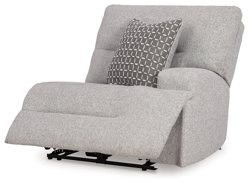 Acklen Place Pewter 6-Piece Power Reclining Sectional and Power Recliner from Ashley - Lara Furniture