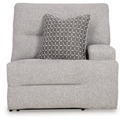 Acklen Place Pewter 6-Piece Power Reclining Sectional and Power Recliner from Ashley - Lara Furniture