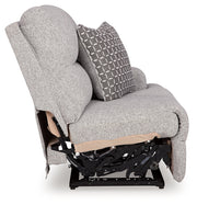 Acklen Place Pewter 6-Piece Power Reclining Sectional and Power Recliner from Ashley - Lara Furniture