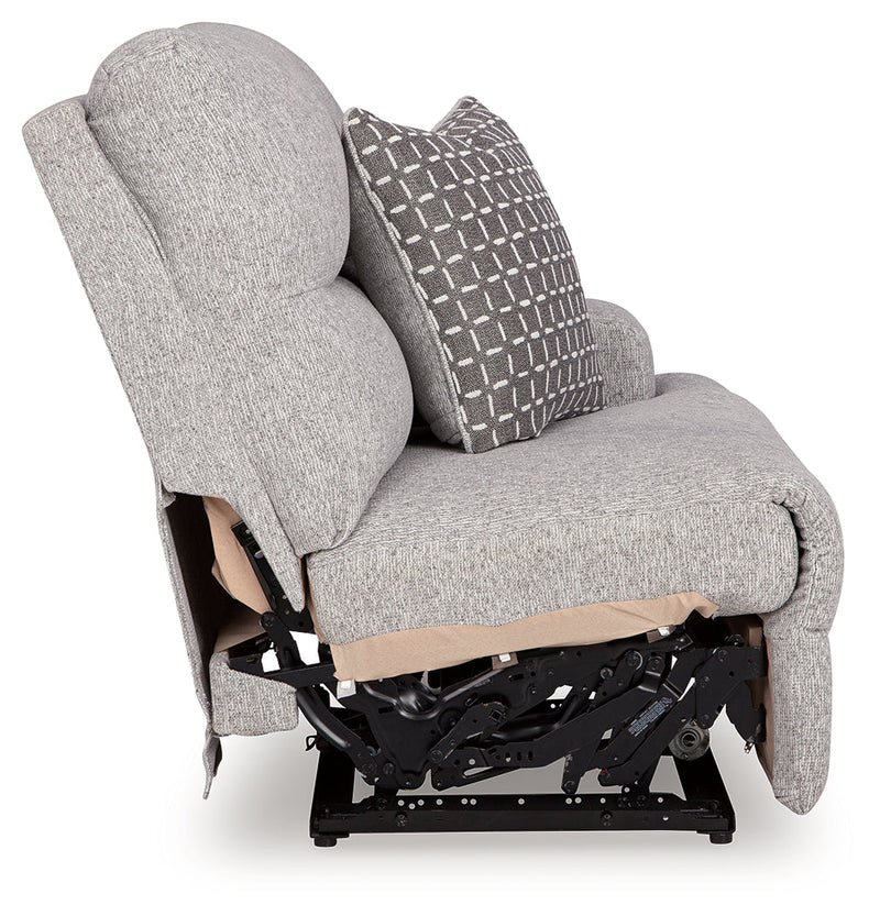 Acklen Place Pewter 6-Piece Power Reclining Sectional and Power Recliner from Ashley - Lara Furniture