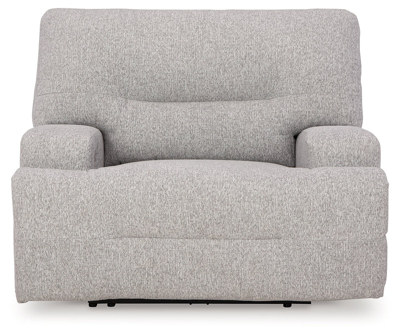Acklen Place Pewter 6-Piece Power Reclining Sectional and Power Recliner from Ashley - Lara Furniture