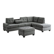 Dunstan Dark Gray Reversible Sectional - Lara FurnitureSectional