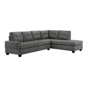 Dunstan Dark Gray Reversible Sectional - Lara FurnitureSectional