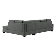 Dunstan Dark Gray Reversible Sectional - Lara FurnitureSectional