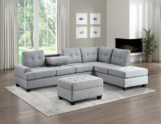 Dunstan Gray Reversible Sectional - Lara FurnitureSectional