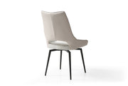 9368 Table Taupe With 1239 Swivel Beige Chairs Set - Lara FurnitureDining Room Set