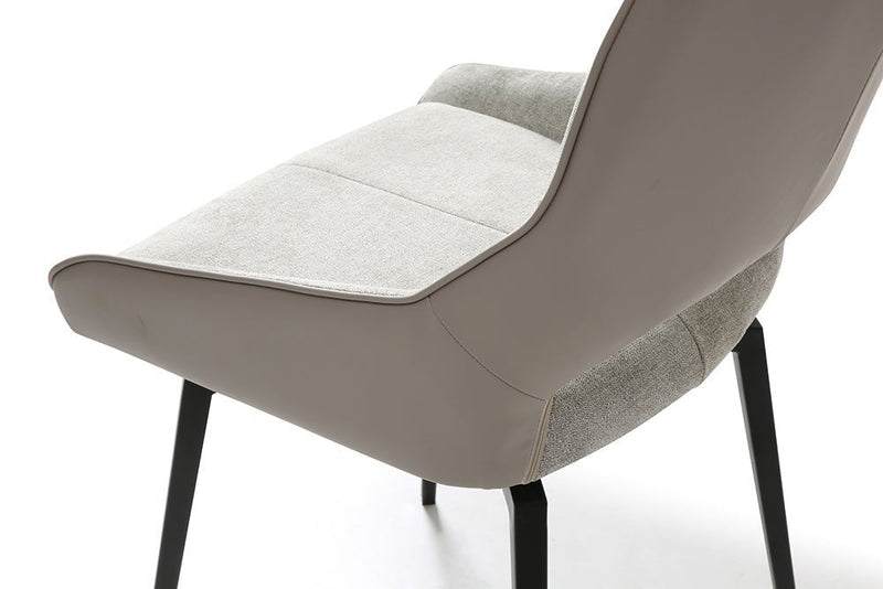 9368 Table Taupe With 1239 Swivel Beige Chairs Set - Lara FurnitureDining Room Set