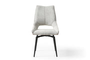 9368 Table Taupe with 1239 swivel beige chairs SET - p12874
