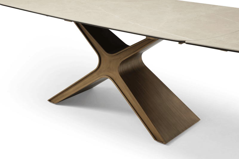 9368 Table Taupe with 1239 swivel beige chairs SET - p12874