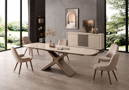 9368 Table Taupe With 1287 Chairs And Prestige Buffet Set - p14483