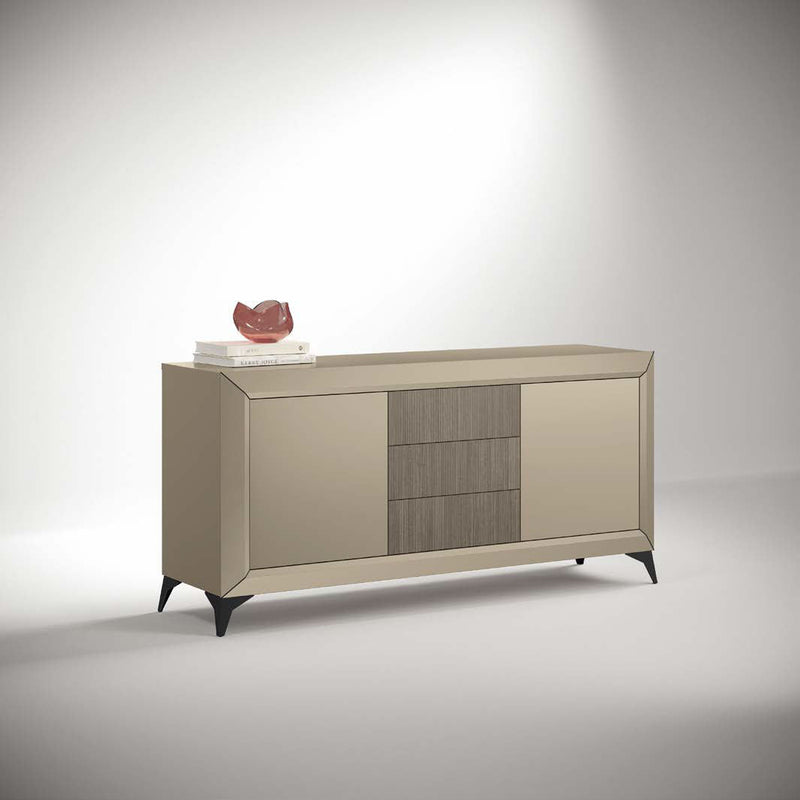 9368 Table Taupe With 1287 Chairs And Prestige Buffet Set - p14483