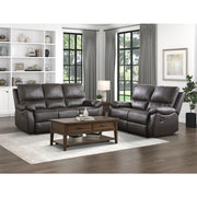 9368BRW-2 Double Reclining Love Seat - 9368BRW-2