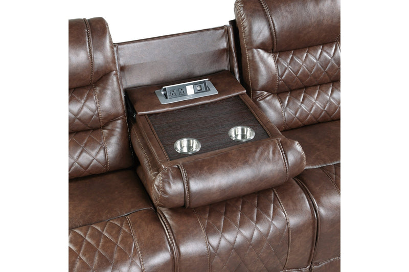 Putnam Brown Reclining Living Room Set - Lara FurnitureLiving Room Set