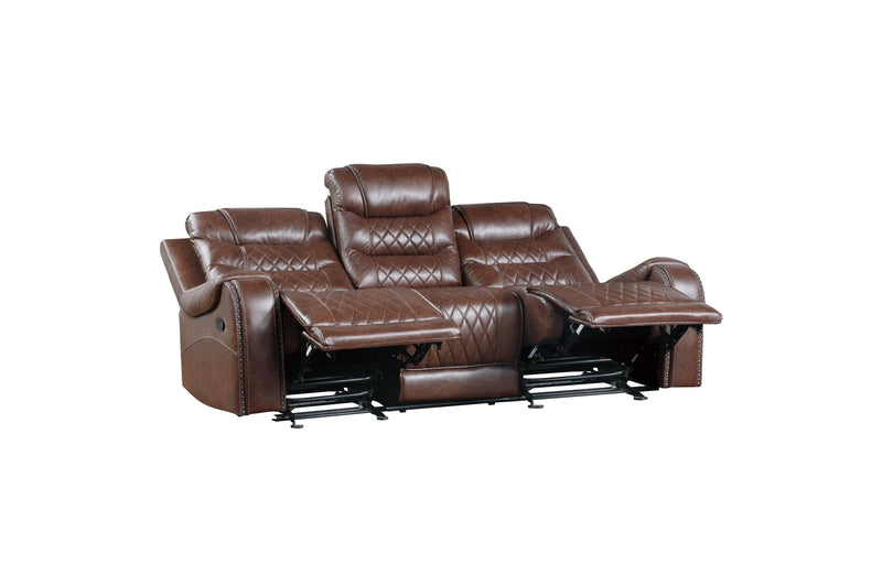 Putnam Brown Reclining Living Room Set - Lara FurnitureLiving Room Set