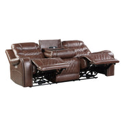 9405BR-3PW Power Double Reclining Sofa with Center Drop-Down Cup Holders, Receptacles and USB Ports - 9405BR-3PW