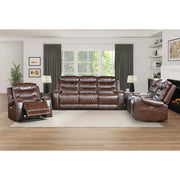 9405BR-3PW Power Double Reclining Sofa with Center Drop-Down Cup Holders, Receptacles and USB Ports - 9405BR-3PW