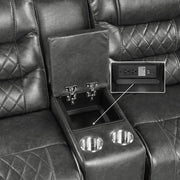 9405GY*2PW 2pc Set: Sofa, Love (Power) - 9405GY*2PW