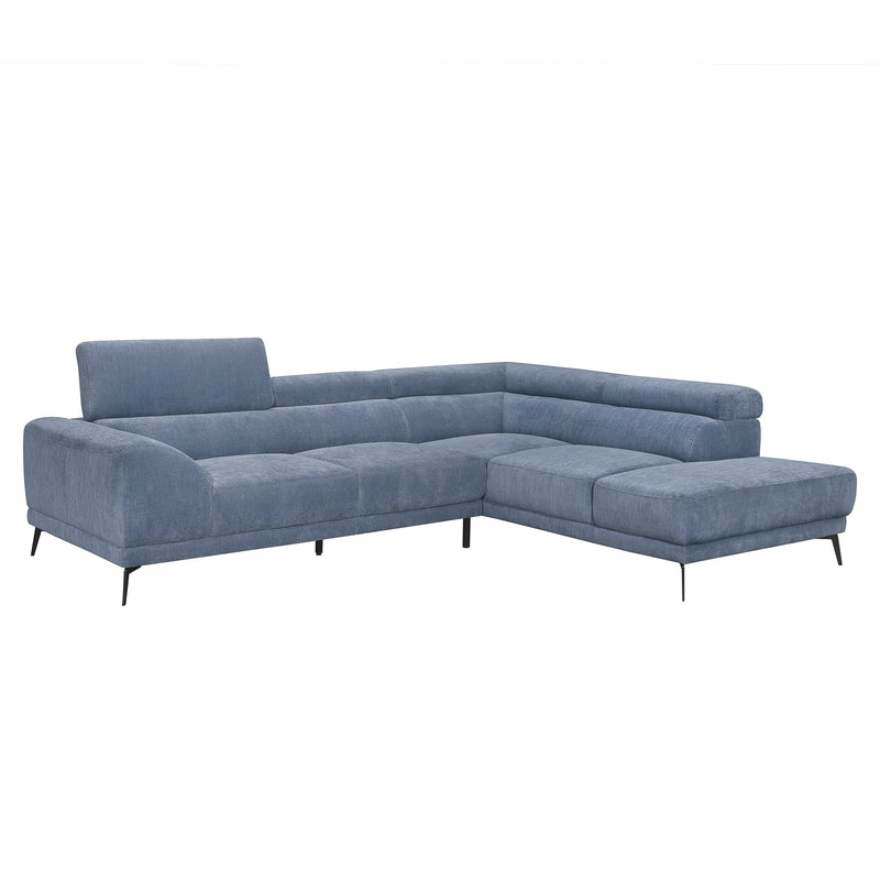 Ashland Blue RAF Sectional - Lara FurnitureSectional
