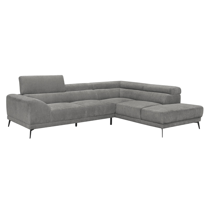 Ashland Gray RAF Sectional - Lara FurnitureSectional